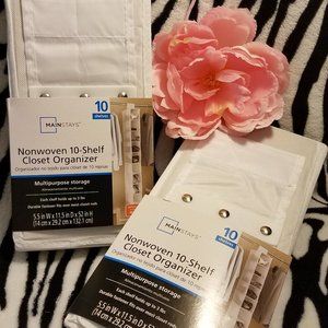 Mainstays 2 Nonwoven 10-Shelf Closet Organizers